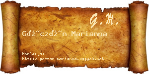 Góczán Marianna névjegykártya