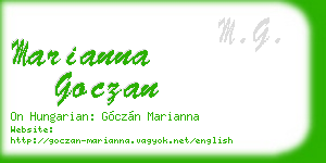 marianna goczan business card